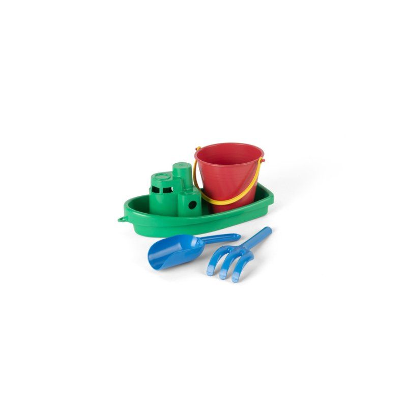 Dantoy - Classic Recycled green boat set in net (1431)