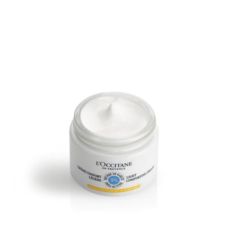 L'Occitane Shea Light Comforting Face Cream SPF15 Crème de jour Decollete, Visage, Cou 50 ml
