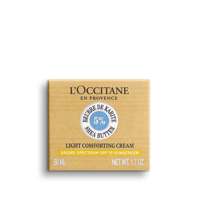 L'Occitane Shea Light Comforting Face Cream SPF15 Crème de jour Decollete, Visage, Cou 50 ml