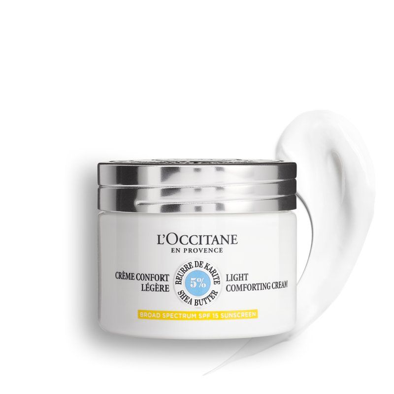 L'Occitane Shea Light Comforting Face Cream SPF15 Crème de jour Decollete, Visage, Cou 50 ml