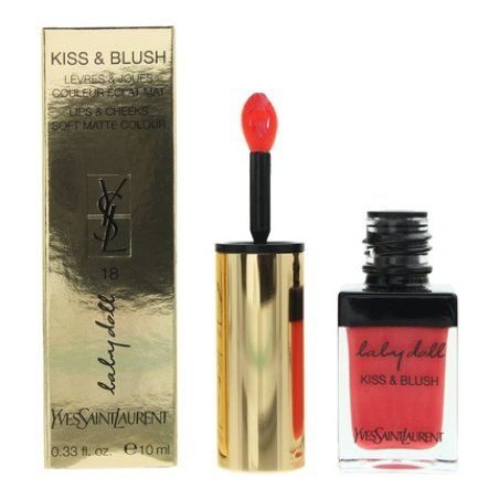 Yves Saint Laurent Baby Doll Kiss Blush 18 Rose Provocant Liquid Lipstick 10ml For Women
