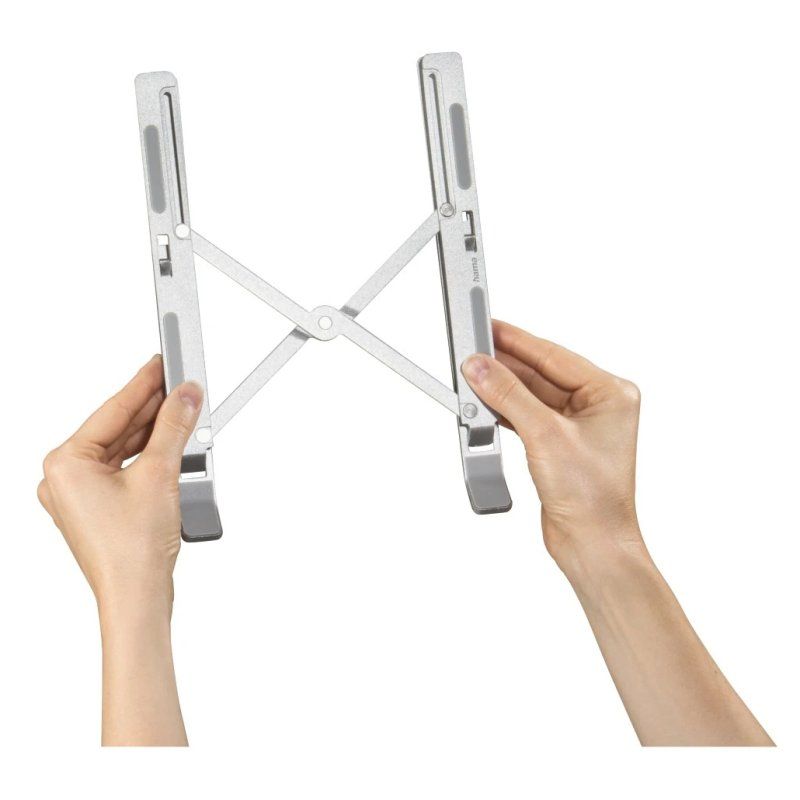 Hama Aluminium Laptop stand Silver 39.6 cm (15.6")