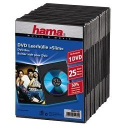 Hama DVD Slim Box 25, Black 1 discs