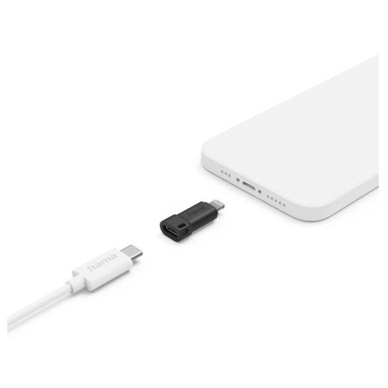 USB-C ADAPT - LIGHTNING PLUG MFI BLK