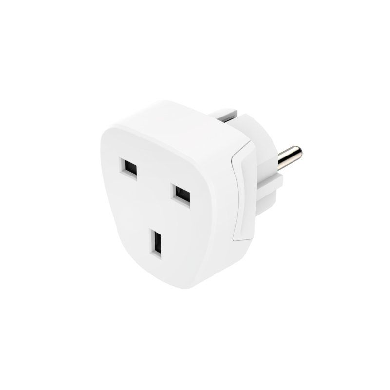 Hama 00223459 adaptateur prise d'alimentation Type E/F (hybride) Type G (Royaume-Uni) Blanc