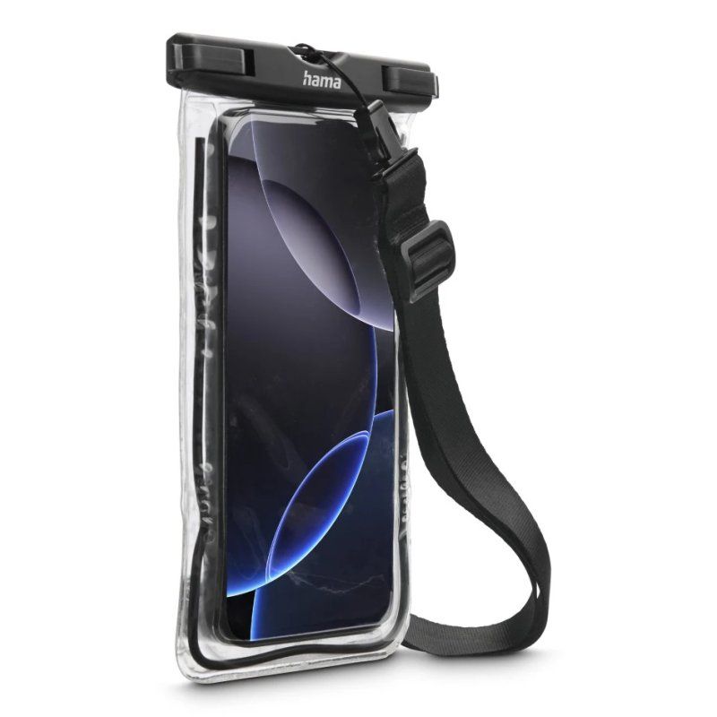 Hama 00019858 mobile phone case 17 cm (6.7") Sleeve case Black, Transparent