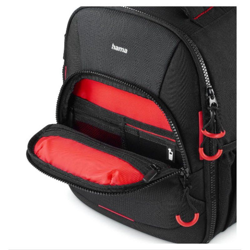 Hama Ohio Backpack Black, Red