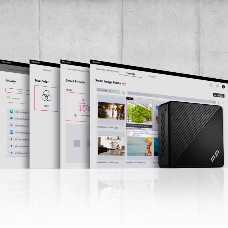 MSI Cubi N ADL N100 BB barebone PC/ poste de travail 0.66L sized PC Noir Intel SoC 3,4 GHz