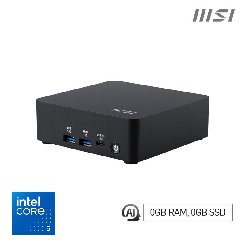MSI Cubi NUC AI 1UMG Intel Core Ultra 5 125H , Barebone, NUC, SFF, Mini Computer, HTPC, (NO RAM, NO Storage, NO OS),
