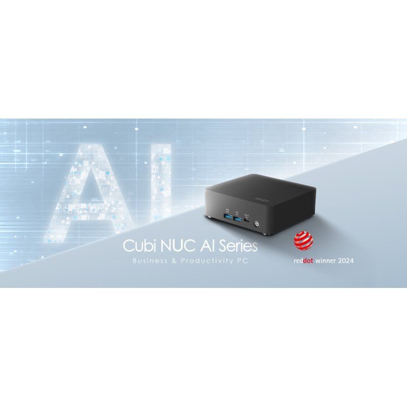 MSI Cubi NUC AI 1UMG Intel Core Ultra 5 125H , Barebone, NUC, SFF, Mini Computer, HTPC, (NO RAM, NO Storage, NO OS),