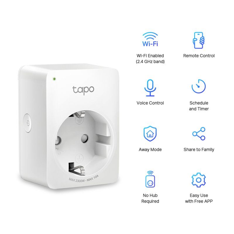 TP-Link Tapo P100 Prise intelligente 2990 W Maison Blanc
