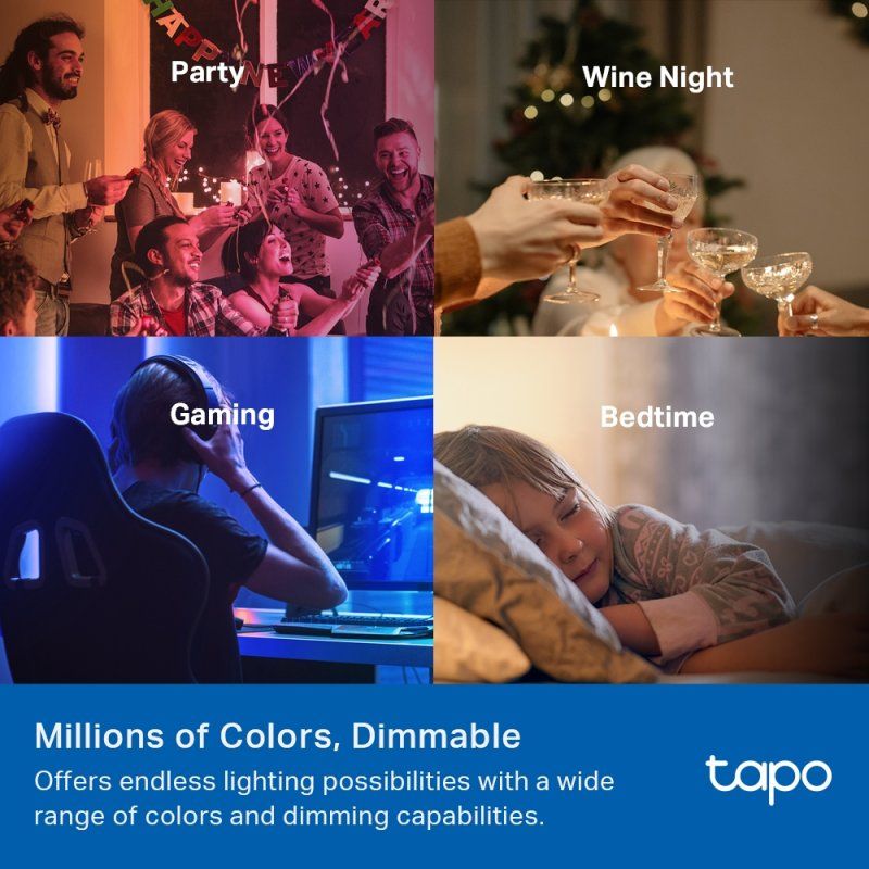 TP-Link Tapo Smart Light Bulb, Multicolor,Matter