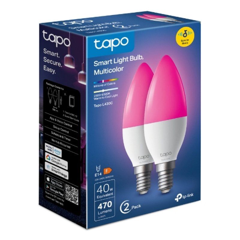 TP-Link Tapo L430C éclairage intelligent Ampoule intelligente Wi-Fi/Bluetooth 40 W