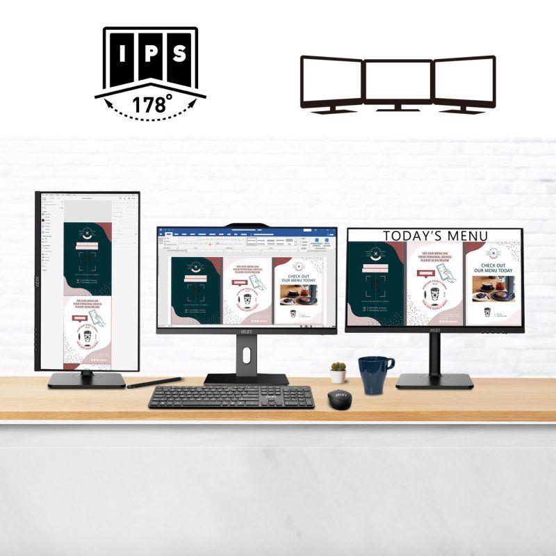 MSI Pro AP242P 14M i7 14700 16GB 512GB W11P Intel Core™ i7 i7-14700 60,5 cm (23.8") 1920 x 1080 pixels PC All-in-One