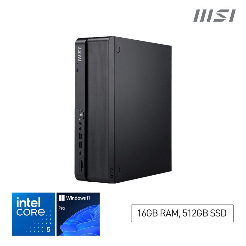 MSI Pro DP80 A14G Intel Core 5 14400, Desktop PC, DP80 A14G, SFF, Mini Computer, HTPC, (16GB RAM, 512GB Storage,