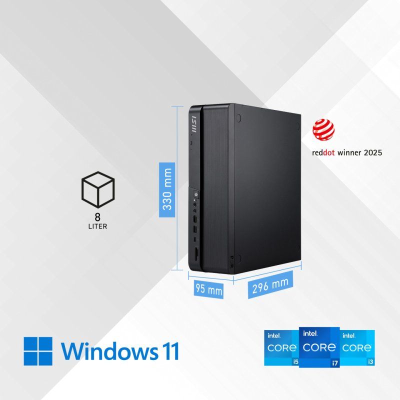 MSI Pro DP80 A14G Intel Core 5 14400, Desktop PC, DP80 A14G, SFF, Mini Computer, HTPC, (16GB RAM, 512GB Storage,