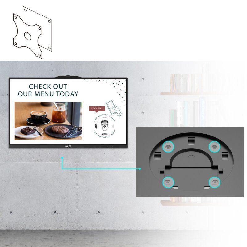 MSI Pro AP242P 14M Intel Core i5 14400 All in One PC, (16GB RAM, 512GB SSD, Windows 11PRO), 23.8 Inch IPS Screen/UHD