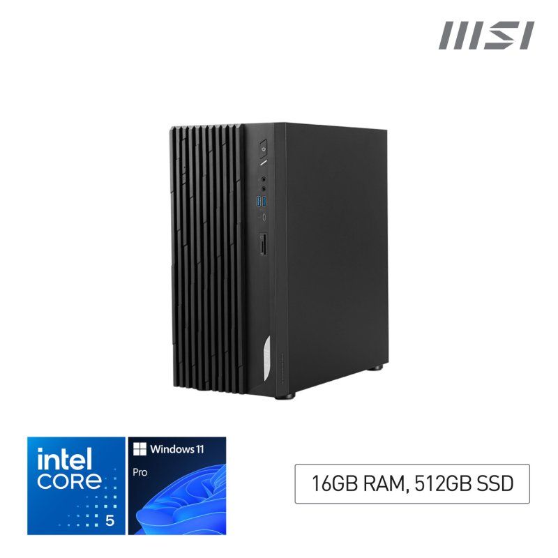 MSI Pro DP180 14A i5 14400 FS 16GB 512GB W11P Intel Core™ i5 i5-14400 16 Go DDR5-SDRAM 512 Go SSD Windows 11 Pro Mini