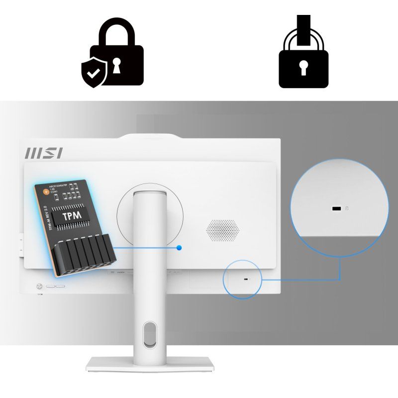 MSI Pro AP242P 14M Intel Core i5 14400 All in One PC, (8GB RAM, 512GB SSD, Windows 11PRO), 23.8 Inch IPS Screen/UHD
