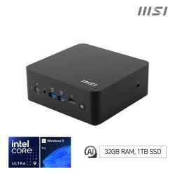 MSI Cubi NUC AI 2MG Intel Core Ultra 9 288V, Desktop PC, NUC, SFF, Mini Computer, HTPC, (32GB RAM, 1TB Storage,