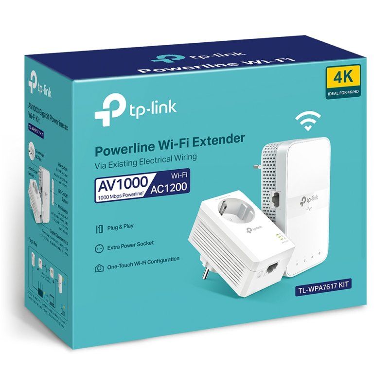 TP-Link TL-WPA7617 KIT Adaptateur réseau CPL 1200 Mbit/s Ethernet/LAN Wifi Blanc 2 pièce(s)