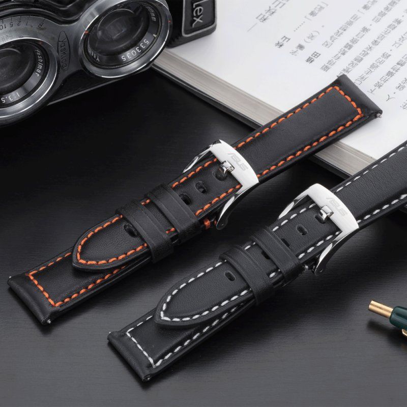 ASUS VivoWatch Strap (HC-S01) Collier Noir, Orange Cuir