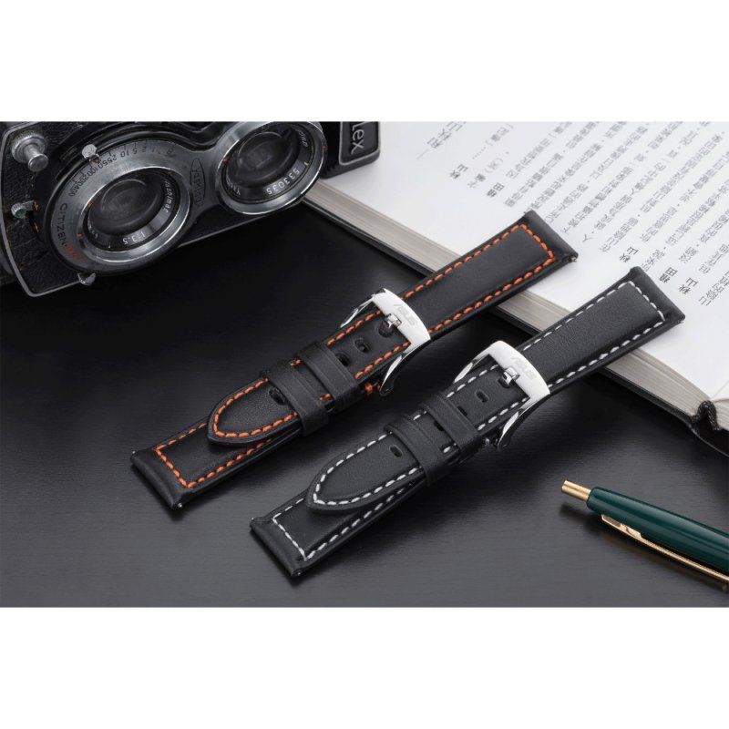 ASUS VivoWatch Strap (HC-S01) Collier Noir, Orange Cuir