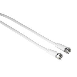 SAT CABLE F-PLUG 5M 75DB WHITE