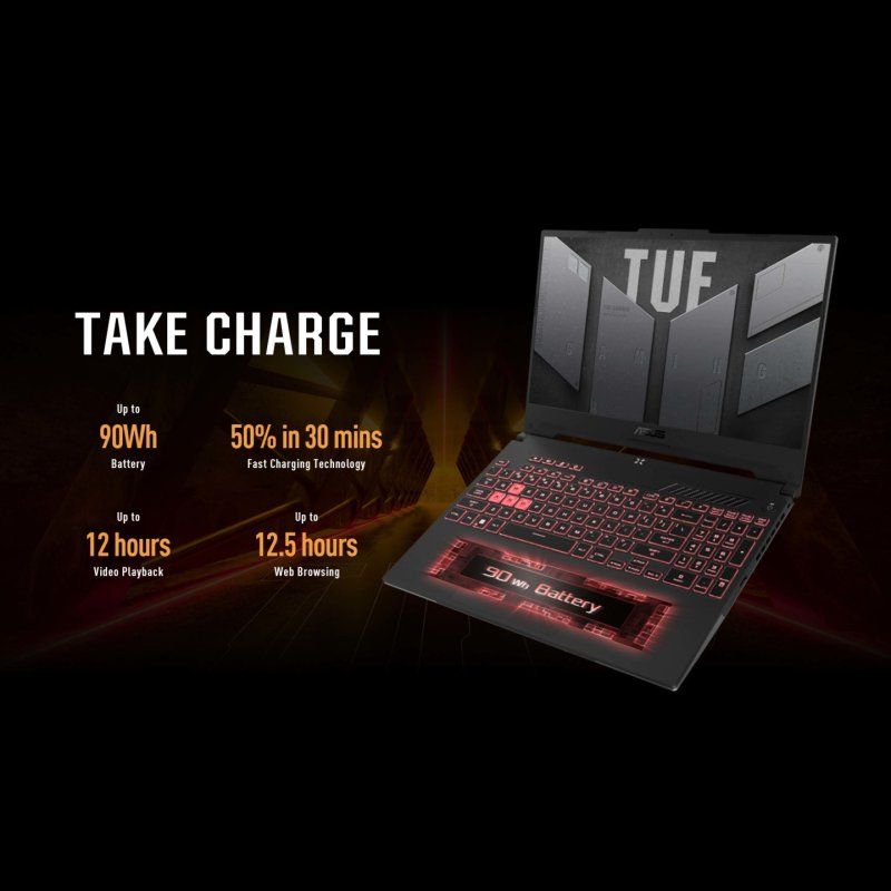 ASUS TUF Gaming A15 FA507RM-HQ019W AMD Ryzen™ 7 6800H Ordinateur portable 39,6 cm (15.6") Wide Quad HD 16 Go