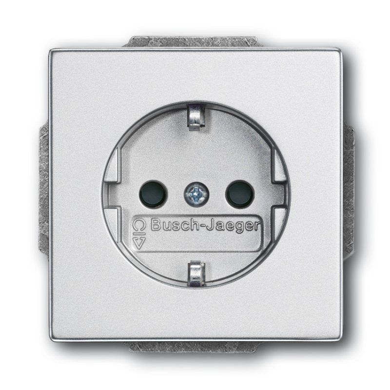 BUSCH JAEGER BJ 20EUC-83 Steckdosen-Einsatz future linear alusilber
