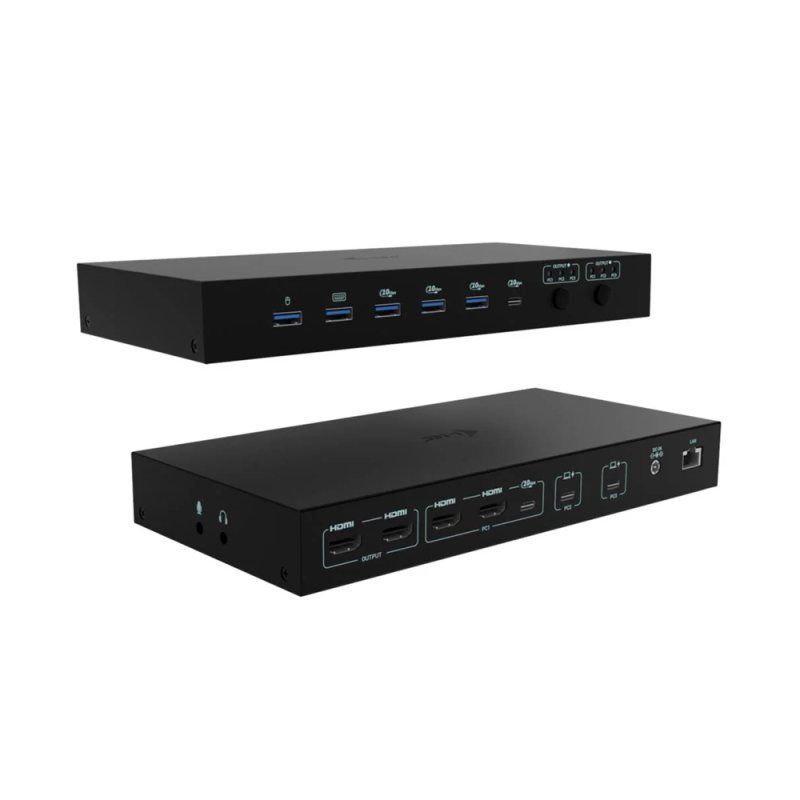 I-TEC USB-C KVM DOCKING STATION FOR 3 HOSTS DUAL DISPLAY POWER D