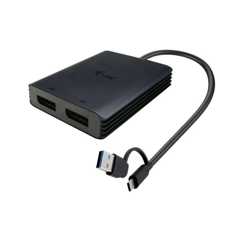 I-TEC USB-A/C 2X DP ADAPTER DUAL 4K DP VIDEO ADAPTER