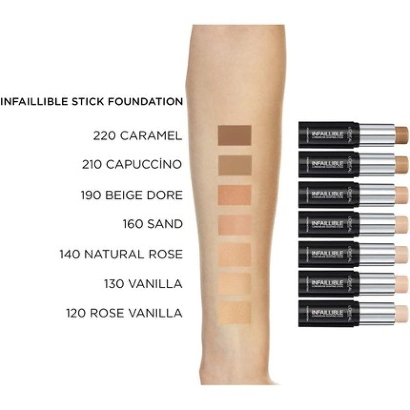 L'Oreal Paris Infallible Shaping Stick Foundation 190 Beige Gold 9g