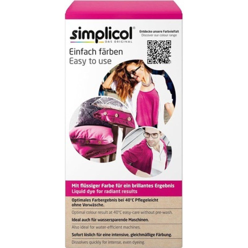 Simplicol Intensive Textile Dye Pink Berry 1027620 - All-in-1 Complete Package