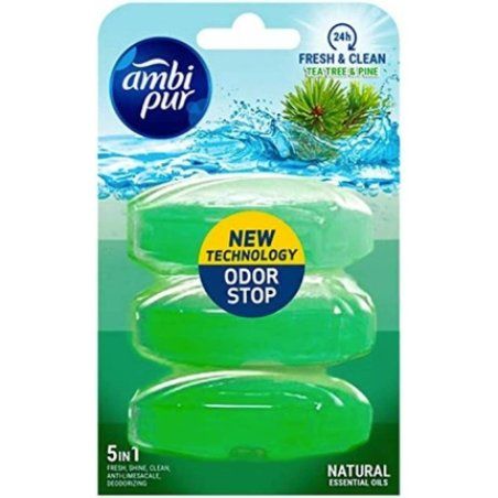Ambi Pur Toilet Block Refill Tea Tree & Pine 55ml - Pack of 3