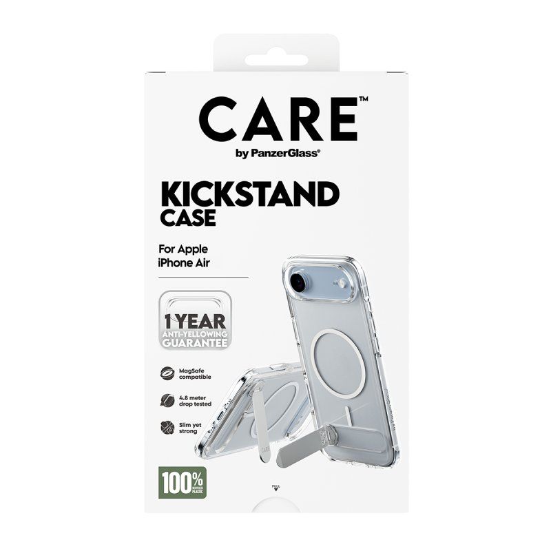 PanzerGlass - CARE Feature Case Transparent w. Kickstand & MagSafe - iPhone Air