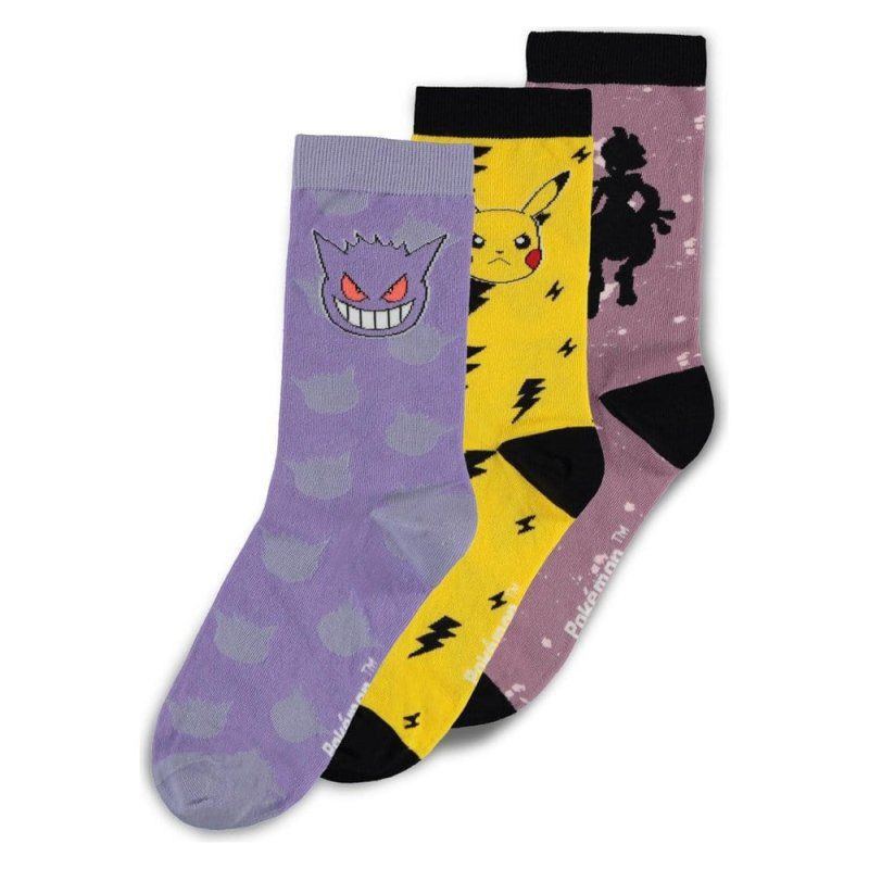 Pokémon Socks 3-Pack Crew 39-42