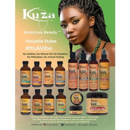Kuza Naturals Jamaican Black Castor Oil Repair Cream Leave in Conditioner 473ml
