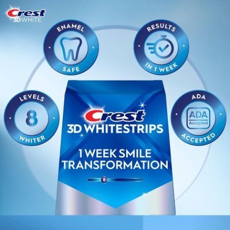 Crest 3D Whitestrips 1 Week Smile Transformation for Whiter Teeth