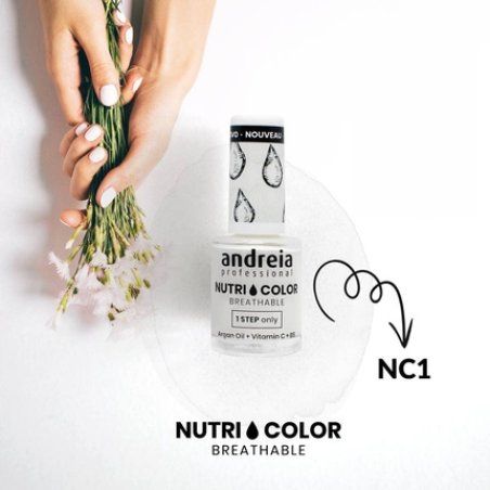 Andreia Professional NutriColor Breathable Nail Polish Vegan and Cruelty-Free Nail Art Polish with Long-Lasting Glossy