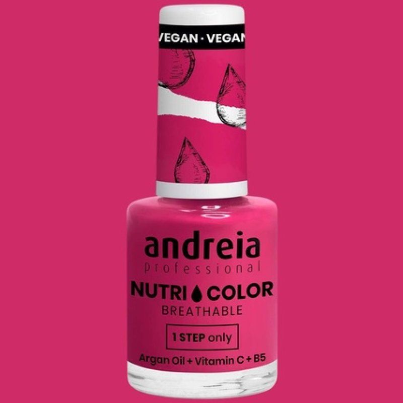Andreia Professional NutriColor Breathable Nail Polish Vegan and Cruelty-Free DIY Nail Art with Long Lasting Gloss