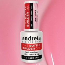 Andreia Professional Gel Builder Nail Construction Triphasic 3 in 1 Low Viscosity LED & UV Builder Gel in a Bottle Nail