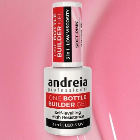 Andreia Professional Gel Builder Nail Construction Triphasic 3 in 1 Low Viscosity LED & UV Builder Gel in a Bottle Nail