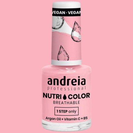 Andreia Professional NutriColor Breathable Nail Polish Vegan and Cruelty-Free DIY Nail Art with Long Lasting Gloss