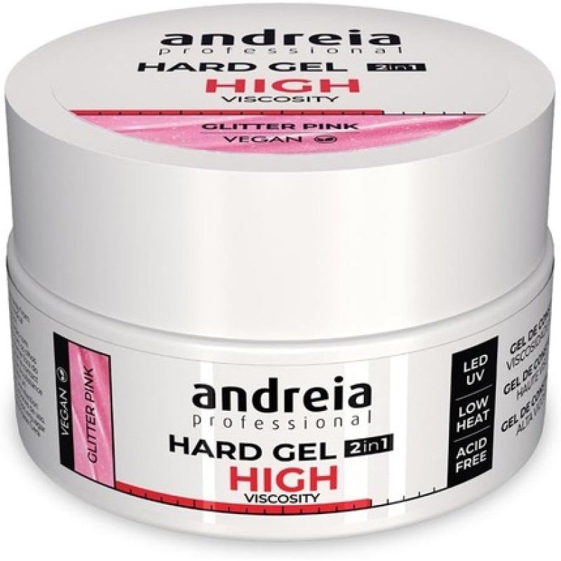 Andreia Professional Hard Nail Gel Biphasic 2 in 1 LED and UV Gel Nail Builder High Viscosity for Strong Nails Tips and