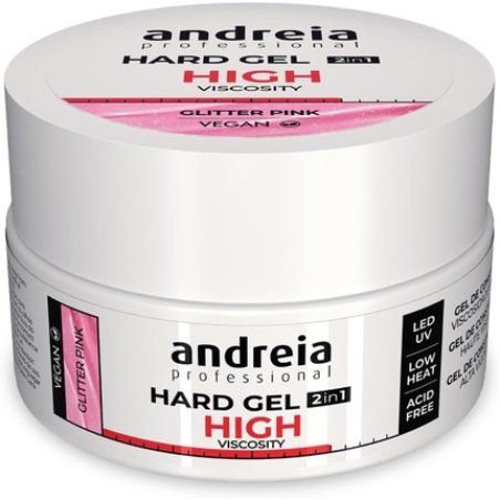 Andreia Professional Hard Nail Gel Biphasic 2 in 1 LED and UV Gel Nail Builder High Viscosity for Strong Nails Tips and