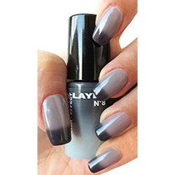 Layla Cosmetics Thermal Polish Effect No. 8 Thermo Nail Varnish Black to Grey