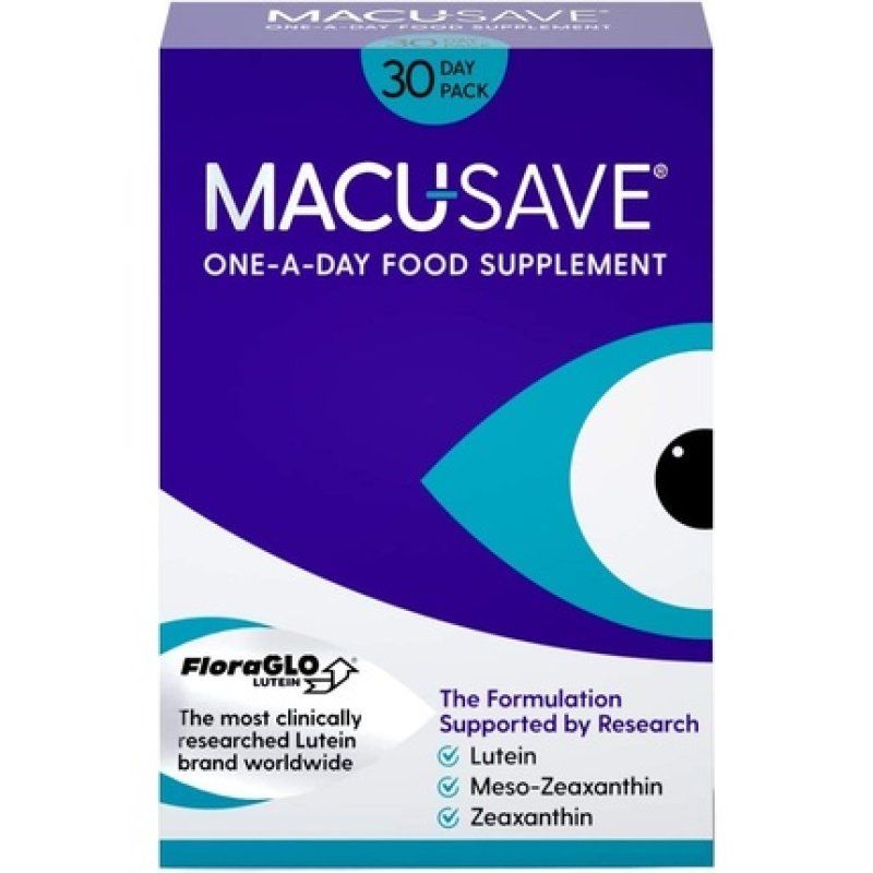 MacuSave Eye Supplement for Macular Health with Meso-Zeaxanthin, Lutein and Zeaxanthin 30 Capsules