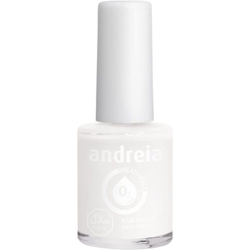 Andreia Halal Breathable Nail Polish Varnish Water Permeable B20 Pearl White