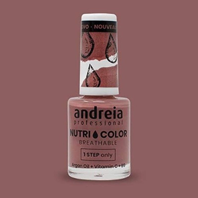 Andreia Professional NutriColor Breathable Nail Polish Vegan and Cruelty-Free DIY Nail Art with Long Lasting Gloss
